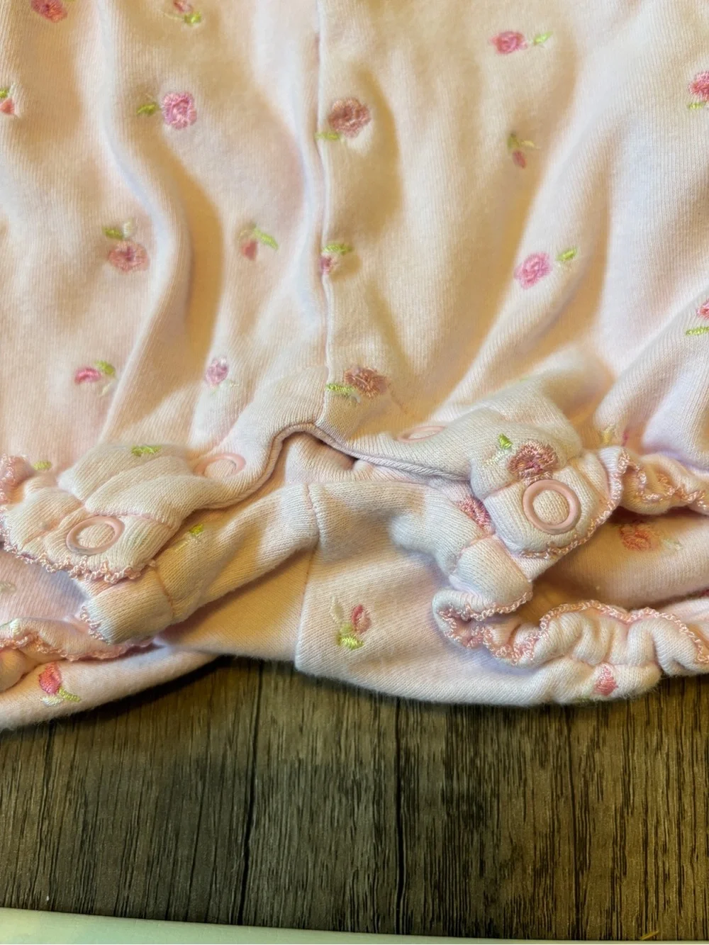 Vintage Y2K Children’s Place Baby Clothes Bubble Romper Floral Rose Rosettes 12M